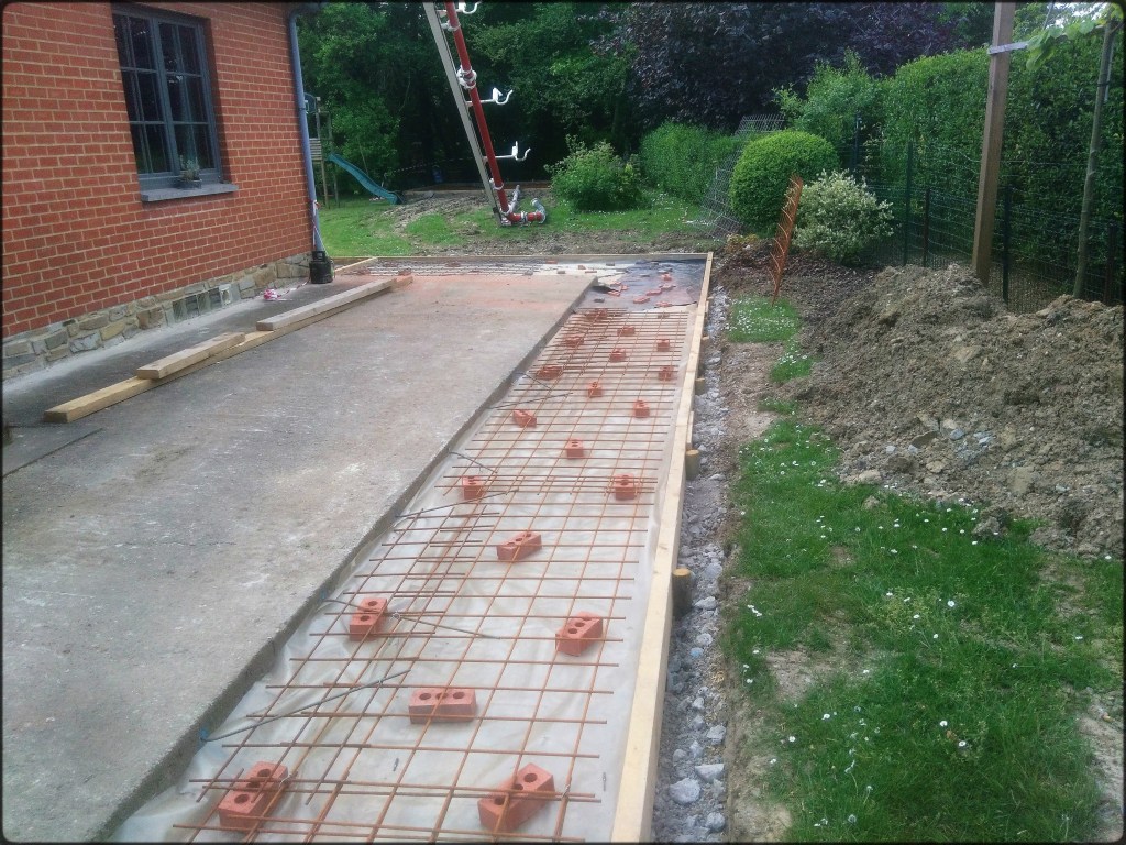 Construction d'une chape en béton