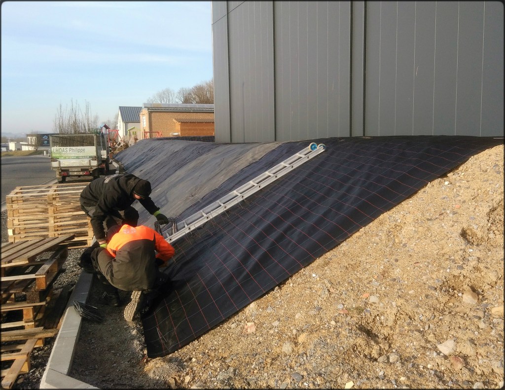 Création d'un parterre de plantes et d'arbustes pour une sociétée